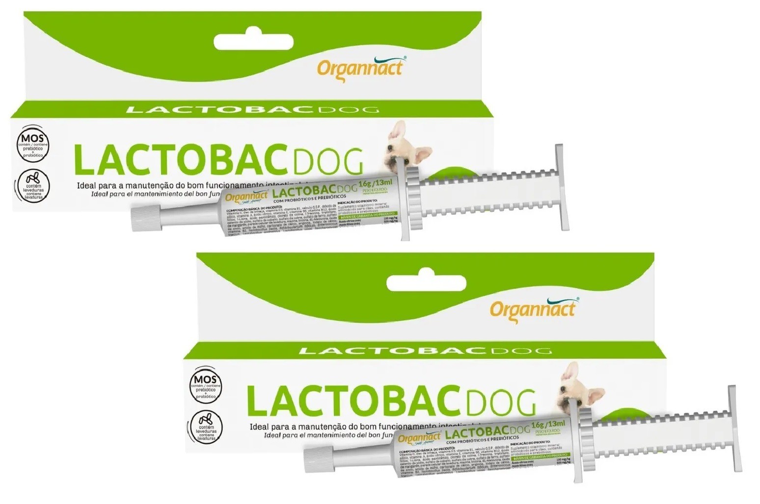 Kit 2 Unidades Lactobac Dog 16g - Organnact