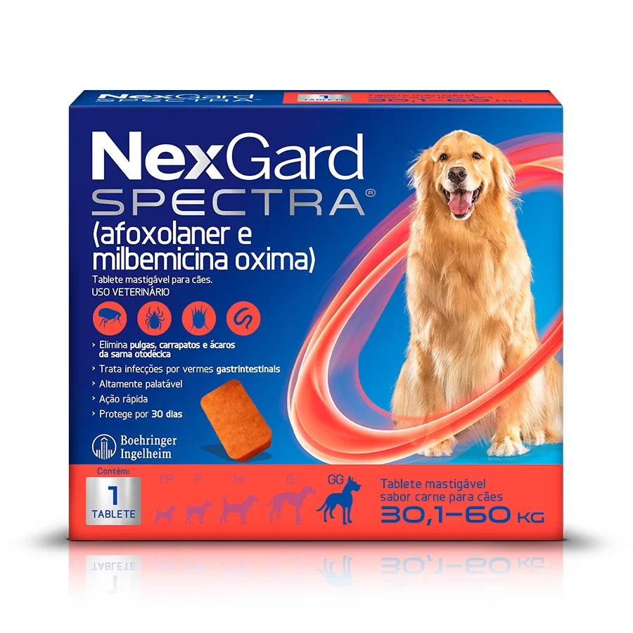 Nexgard Spectra para Cães de 30,1 a 60kg - Boehringer Ingelheim