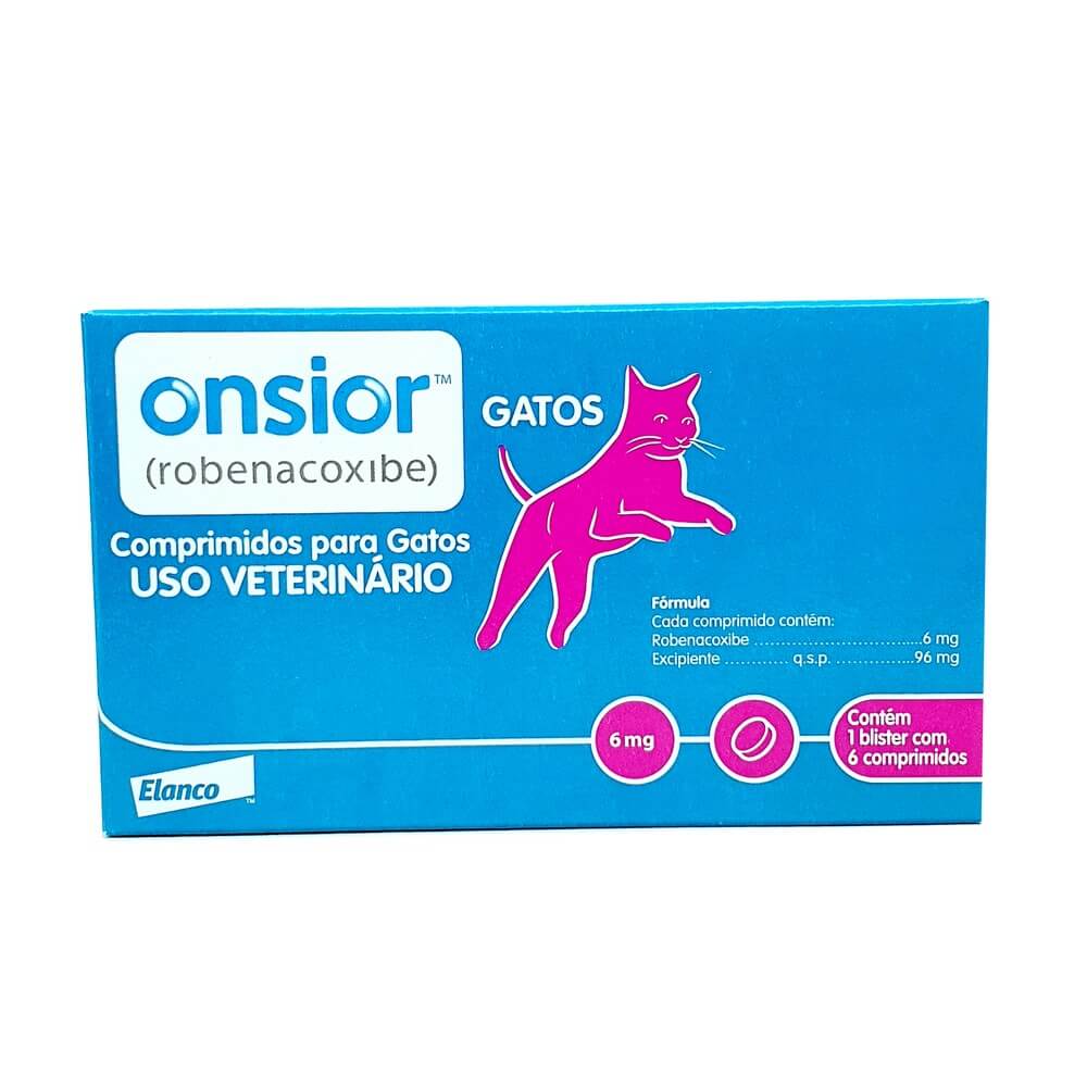 Onsior (robenacoxibe) para gatos acima de 2,5kg (6 comprimidos) 6mg - Elanco