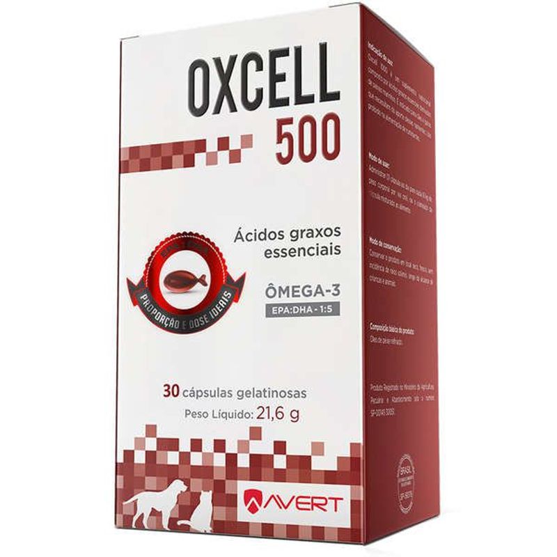 Suplemento para Cães e Gatos Oxcell 500 - Avert