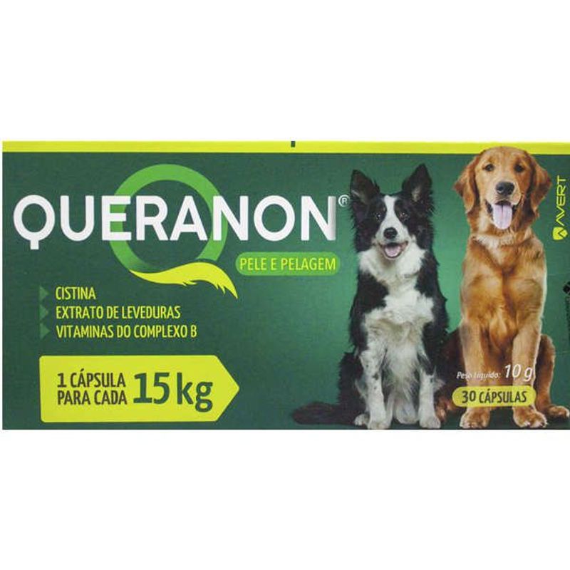 Suplemento para Cães Queranon 15kg (30 cápsulas) - Avert