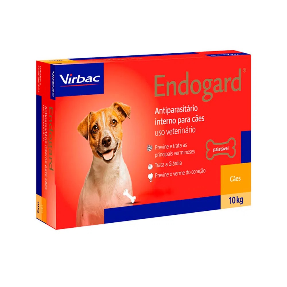 Vermifugo Endogard Para Caes 10kg (6 Comprimidos) - Virbac