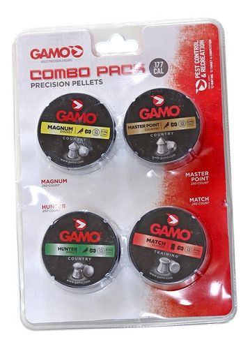 Chumbinho Gamo Combo Pack .177 - cal. 4,5mm - kit com 4