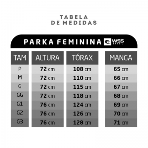 Parka Corta Vento Plus Size Feminina Preta WSS Classic