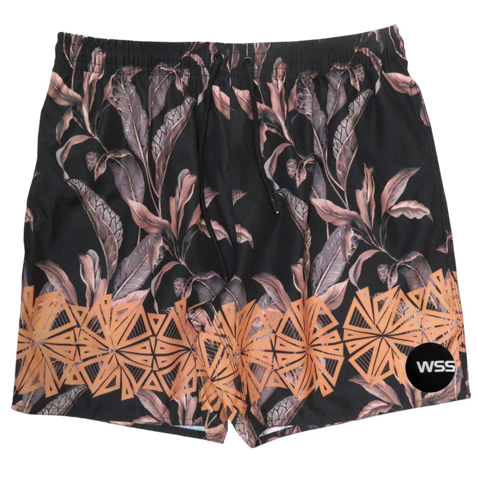 Shorts Tactel Masculino WSS Waves Dry Leaf Black