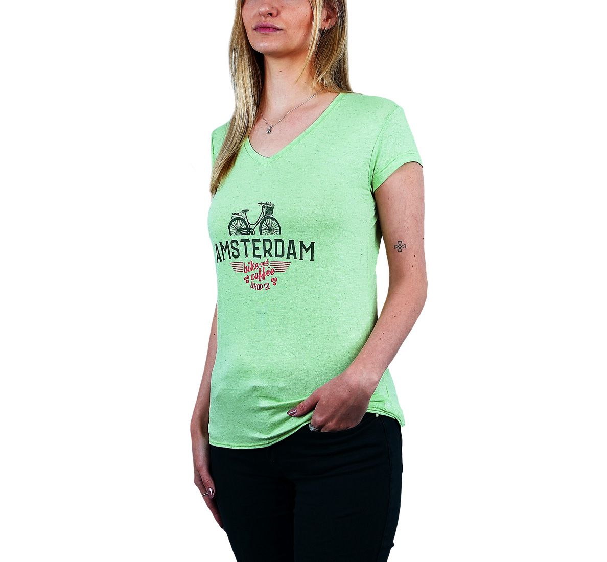 Camiseta Amsterdam Fem - Verde - Woom 247