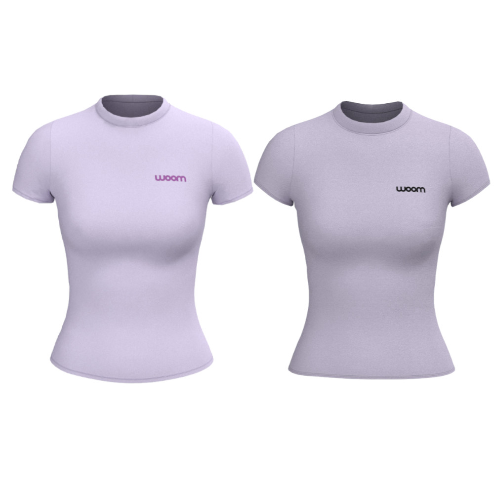 Kit 2 Camisetas de Corrida Woom Feminina Lilás 2023