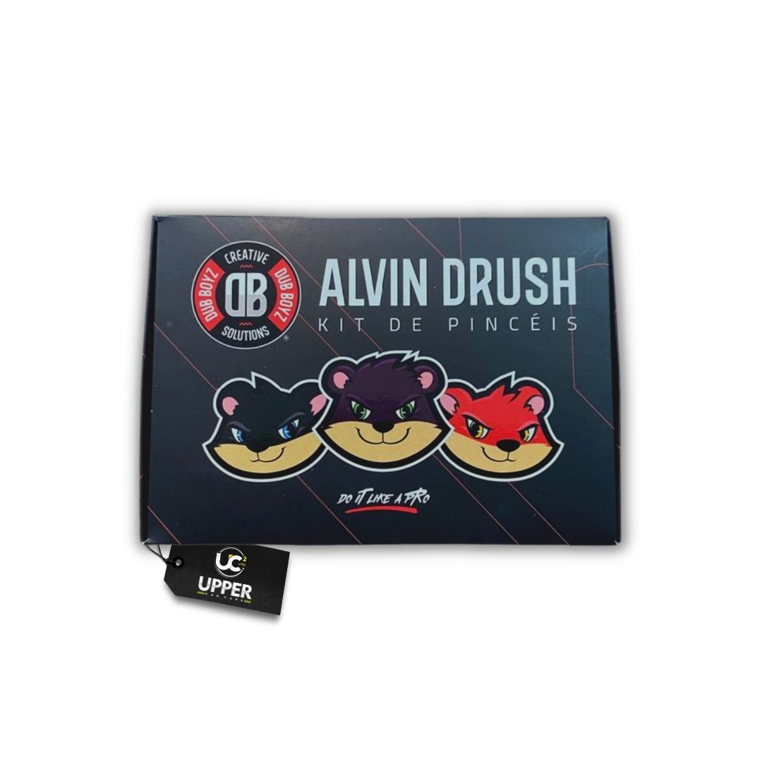 Alvin Drush - Kit de pinceis com 3 tipos de cerdas - DUB BOYZ