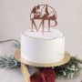 Montanha - Topo de bolo personalizado de madeira