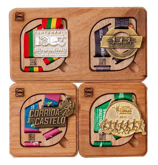 Porta Medalhas Para 4 Medalhas - Hobby Medals - (Ref 004-A)