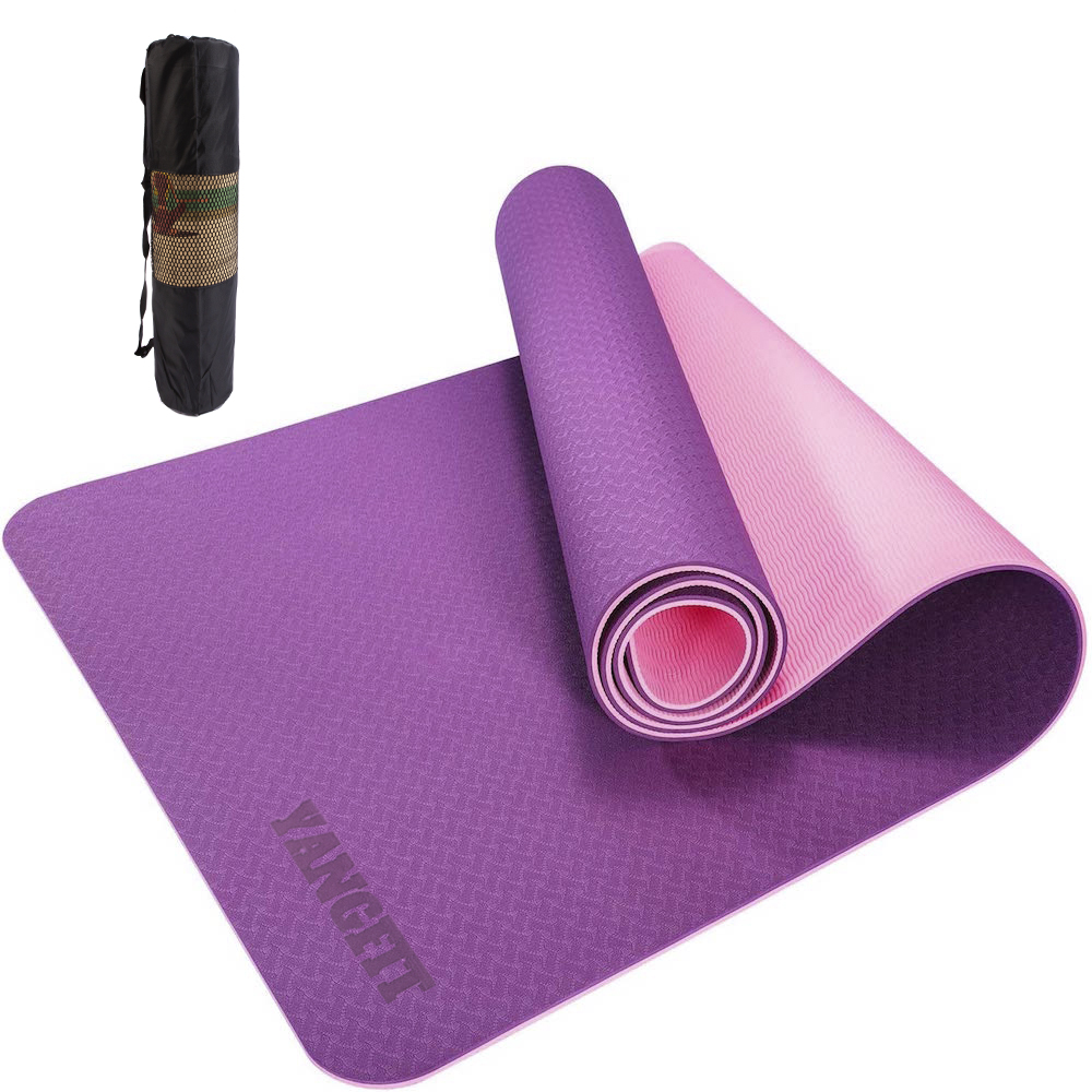 Tapete Yoga Mat Pilates Exercícios TPE 6mm Com Bolsa