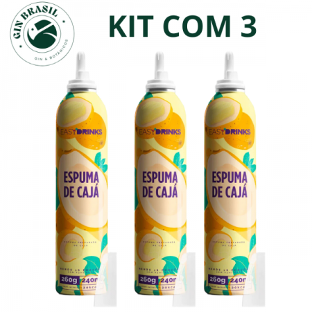 Kit com 3 Espuma de Cajá by Easy Drinks 200G