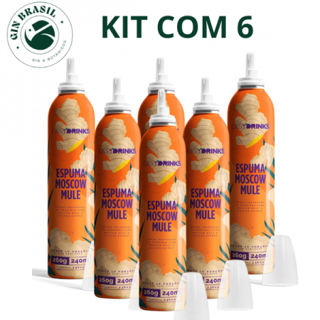 Kit com 6 Spray Espuma de Gengibre Moscow Mule by Easy Drinks 200G