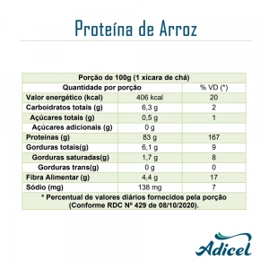 Kit 3 Proteína de Arroz Concentrada 80% - 500g