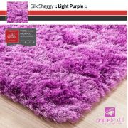 Tapete Silk Shaggy Light Purple, Rosa Púrpura, Fio de Seda 40mm 1,00 x 1,50m