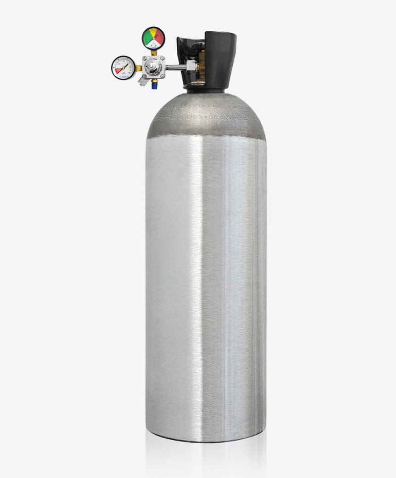 Kit Beerlive: Cilindro CO2 9.1kg para Chopeira + Válvula + Regulador de 1 via 