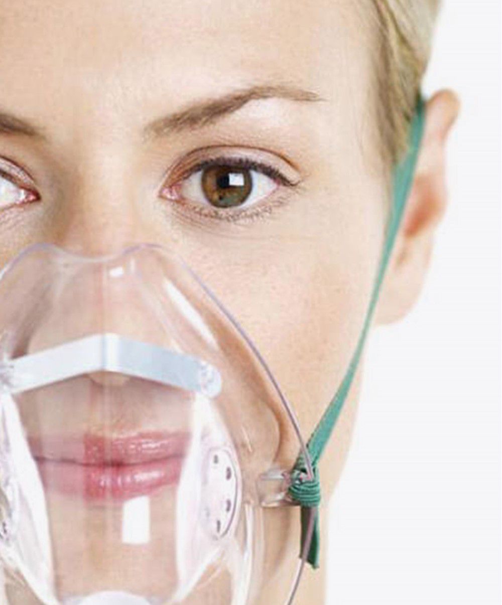 Máscara para Oxigênio Adulto Média Concentração 2,1M Alça Elástica - Salter Labs