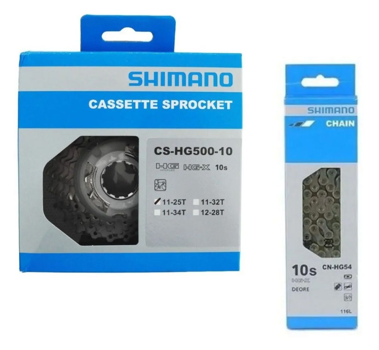 Cassete Shimano Tiagra Hg500 10v 11-25 + Corrente Hg54 10v