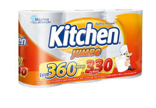 Papel Toalha Branco C/03und Jumbo (Kitchen)