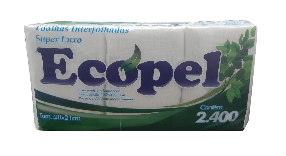 Papel Toalha Interfolhado Ecopel 100% C/2400 FL (Prospack)
