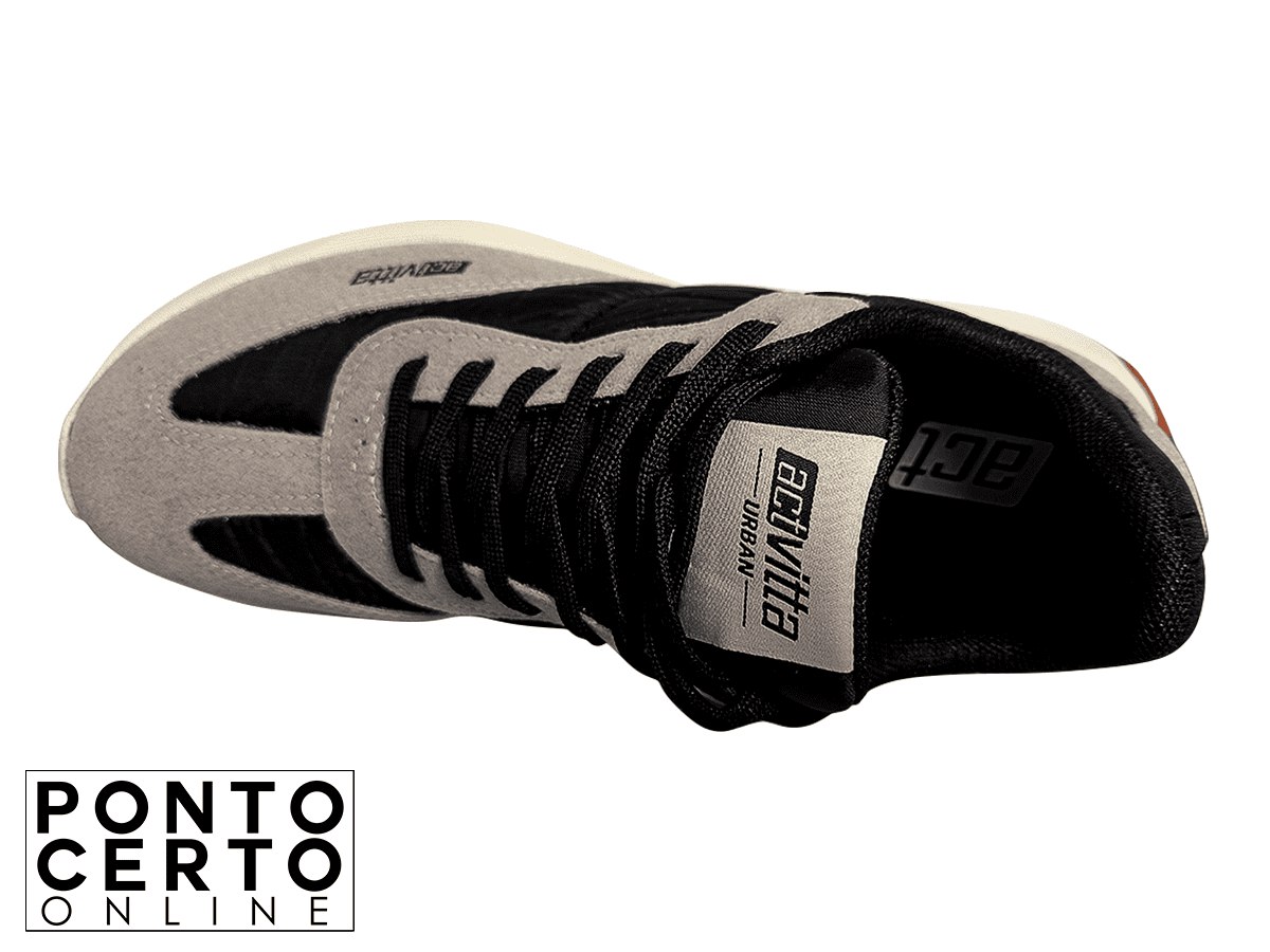 Sapato Casual Masc 4919101 Actvitta Preto / Cinza