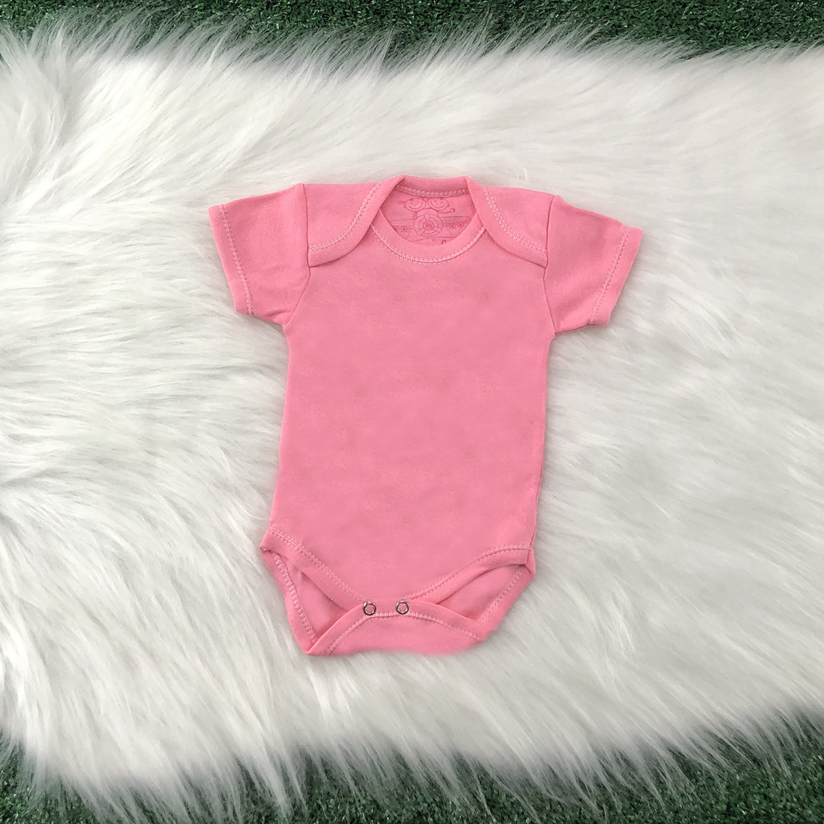 Kit 3 Bodies Bebê 100% algodão manga curta liso para menina