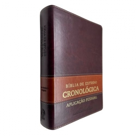 Bíblia de Estudo Cronológica Aplicação Pessoal Tarja Marrom