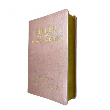 Bíblia de estudo Joyce Meyer - Letra Grande -  Rosa Dourada
