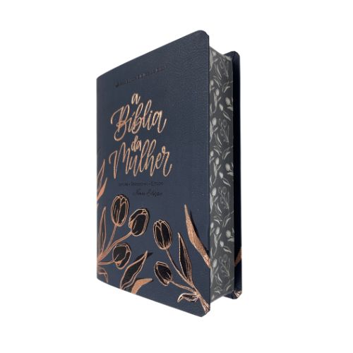 A Bíblia da Mulher NAA - Nova Edição - Tamanho Portátil - Azul Escuro