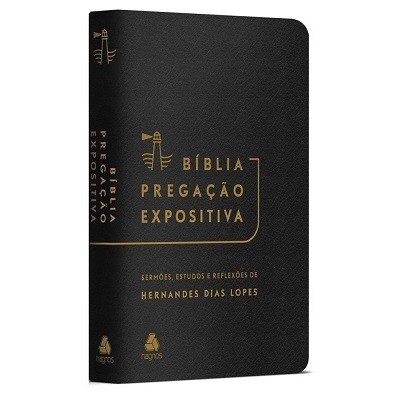 Bíblia Pregação Expositiva - Hernandes Dias Lopes-luxo Preta