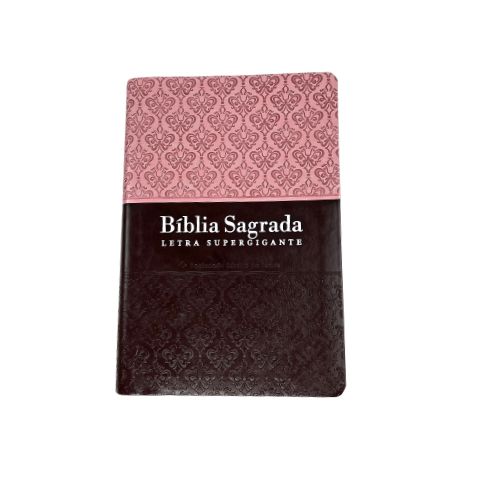 Bíblia Sagrada Supergigante -Rosa e Marrom - Revista e Corrigida (ARC)