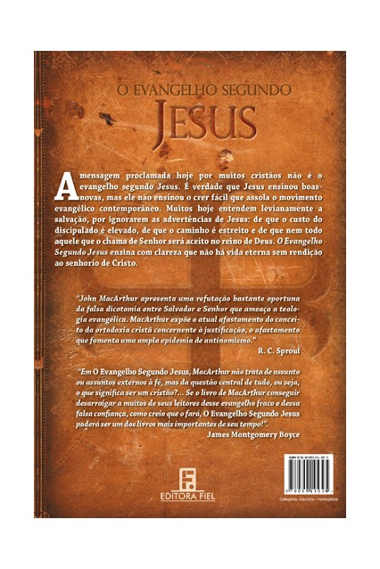 Livro O Evangelho Segundo Jesus - JOHN MACARTHUR
