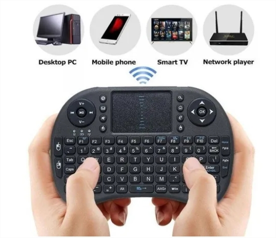Mini Teclado Controle S/ Fio Touch Led Pc/note/gamer/tvsmart