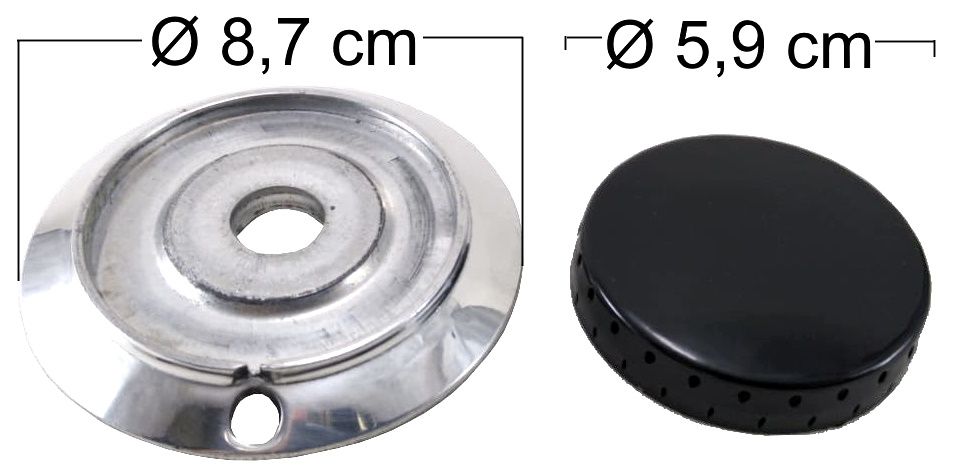 Queimador Completo DAKO/MULLER Boca Pequena - Furo de Encaixe 2cm - Ref. QCDMBPFP