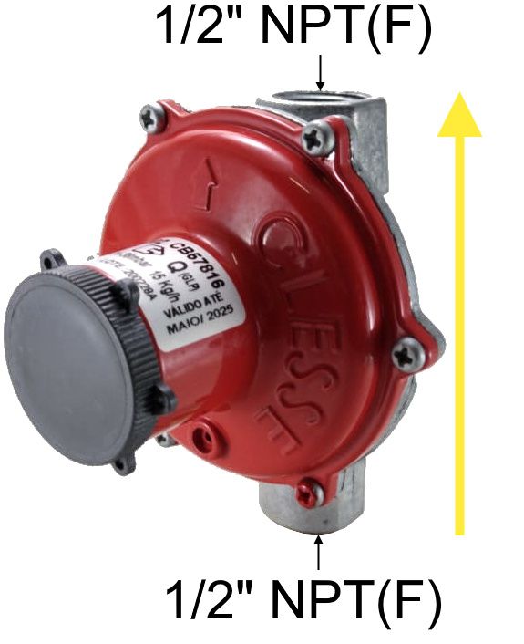 Regulador de Gás CLESSE - 15kg/h - GLP - BP2202 - Ref. 01896
