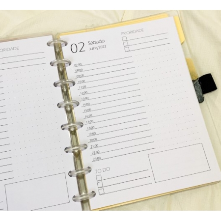 Planner diário datado - 1 dia em cada página