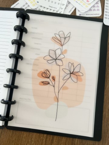 Dashboard Vellum - Flores Minimalistas - Papel vegetal decorativo