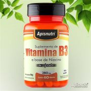 Vitamina B3 (Niacina) 280mg c/60 cápsulas Apisnutri