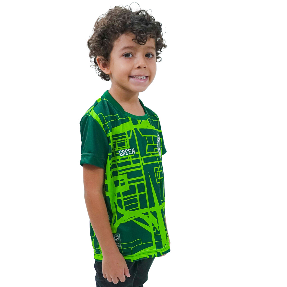 Camisa Oficial Goiás Green Pré-Jogo 2021 Infantil