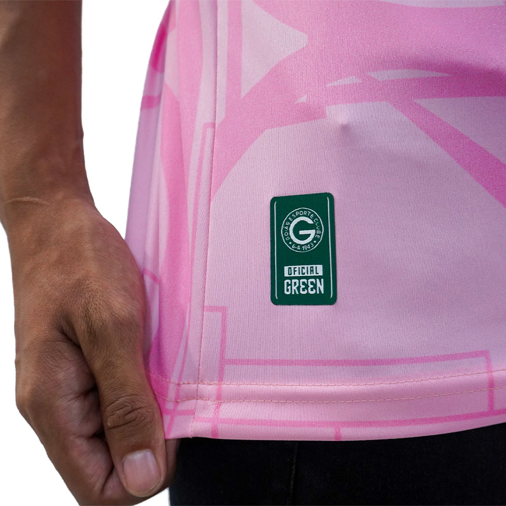 Camisa Oficial Goiás Green Rosa 2021 Masculina