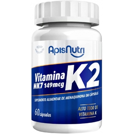 Suplemento de Vitamina K2 60 caps 149mcg Apis Nutri