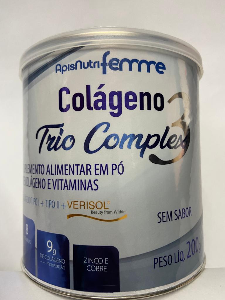 Colageno Trio Complex3- Colageno Tipo l + Tipo ll + Verisol Sem Sabor - ApisNutri