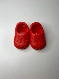 Sapato Crocs para American Girl ou Our Generation Vermelho