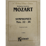 A kalmus Classic Edition - Wolfgang Amadeus MOZART - Symphonies Nos. 22 - 26 Miniature Score K00951