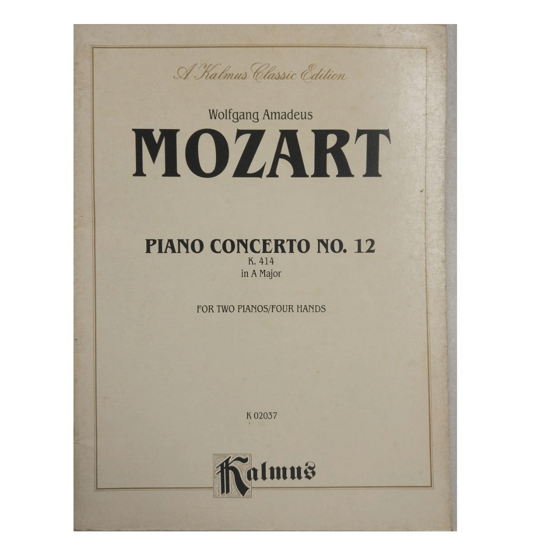 Wolfgang Amadeus Mozart Piano Concerto No. 12 K414 in A Major for Two Pianos/Four Hands K 02037