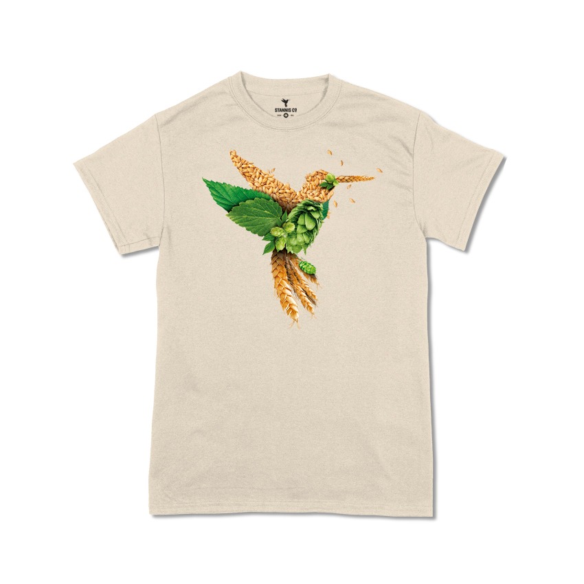 Camiseta Beija-flor Lúpulo - Algodão Orgânico Cerveja Stannis