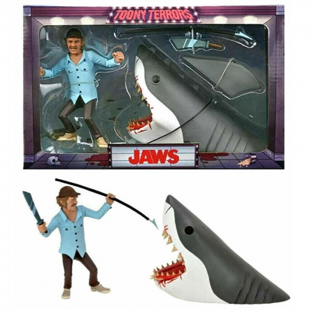 Neca Jaws Toony Terrors Jaws & Quint 6 Action Figure 2Pk