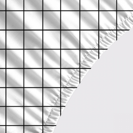 Lençol Avulso SOLTEIRO - Grid Branco