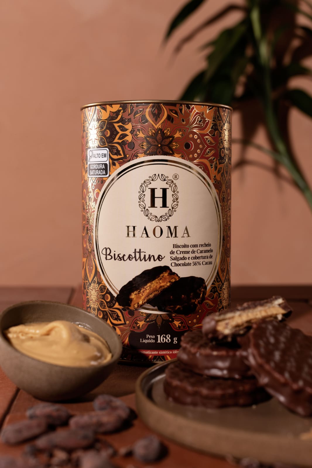 BISCOTTINO HAOMA CHOCOLATE 56% CACAU - 168g