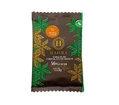 HAOMA -TABLETE 5 GRAMAS- CHOCOLATE 56% E CHOCOLATE BRANCO